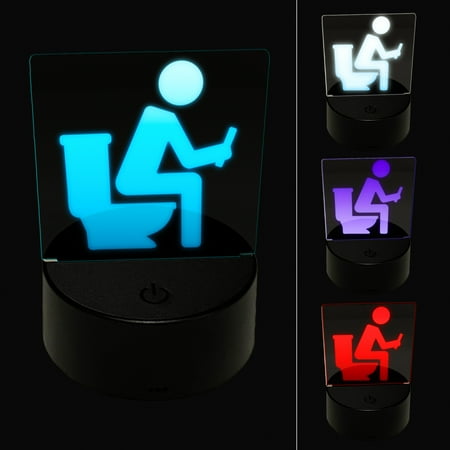 Person Sitting on Toilet with Phone Restroom Pooping LED Night Light Sign 3D Illusion Desk Nightstand Lamp
Person Sitting on Toilet with Phone Restroom Pooping LED Night Light Sign 3D Illusion Desk Nightstand Lamp