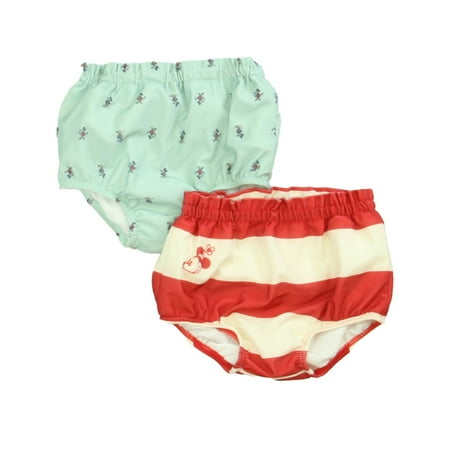 Pre-owned Junk Food Girls Rust | Ivory | Mickey | Aqua Shorts size: 18 Months