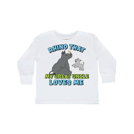 Inktastic Rhino That My Great Uncle Loves Me With Cute Rhinos Gift Toddler Boy or Toddler Girl Long Sleeve T-Shirt
Inktastic Rhino That My Great Uncle Loves Me With Cute Rhinos Gift Toddler Boy or Toddler Girl Long Sleeve T-Shirt