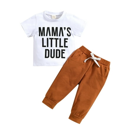 Suanret 2Pcs Toddler Baby Boys Summer Clothes Short Sleeve Letter Print Tops + Elastic Waist Pants with Drawstring White 12-18 Months
Suanret 2Pcs Toddler Baby Boys Summer Clothes Short Sleeve Letter Print Tops + Elastic Waist Pants with Drawstring White 12-18 Months
