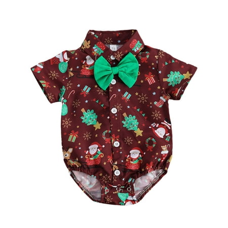 Wayren USA Christmas Outfit Infant Baby Boy Christmas Romper Bodysuit Jumpsuit Bowtie Dress Shirt Christmas Clothes
Wayren USA Christmas Outfit Infant Baby Boy Christmas Romper Bodysuit Jumpsuit Bowtie Dress Shirt Christmas Clothes