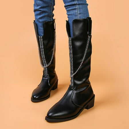 ertutuyi fashionable autumn winter women mid calf boots thick heel low heel pointed tip solid color black chain back zipper comfortable black 38
ertutuyi fashionable autumn winter women mid calf boots thick heel low heel pointed tip solid color black chain back zipper comfortable black 38