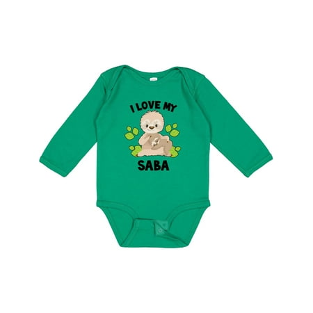 Inktastic Cute Sloth I Love My Saba with Green Leaves Gift Baby Boy or Baby Girl Long Sleeve Bodysuit
Inktastic Cute Sloth I Love My Saba with Green Leaves Gift Baby Boy or Baby Girl Long Sleeve Bodysuit