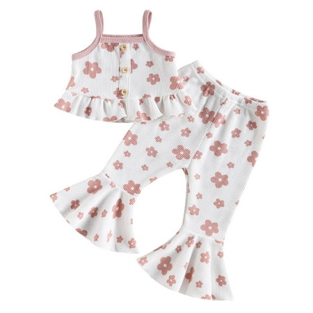 Musuos Baby Girls Floral Print Ruffle Hem Halter Camisole Crop Tops Elastic Flared Pants
Musuos Baby Girls Floral Print Ruffle Hem Halter Camisole Crop Tops Elastic Flared Pants