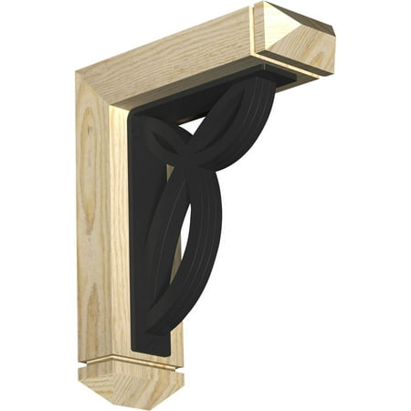 4 W x 11 1/2 D x 14 H Versailles Arts & Crafts Ironcrest Rough Sawn Bracket Douglas Fir (2 W x 7 1/2 D x 10 H Iron Bracket)