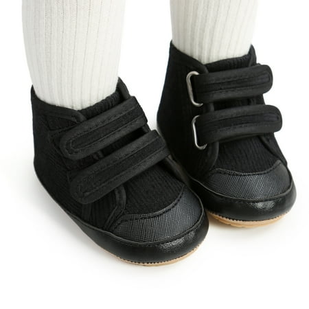 Baby Boy Girl Soft Sole Sneakers Newborn Ankle Boots Prewalker Crib Shoes 0-18M