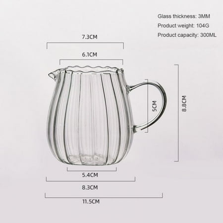 Creative Glass Cup Japanese Style Striped Milk Jug Heat-Resistant Glass with Handle Coffee Milk Tea Separator Cup A1
Creative Glass Cup Japanese Style Striped Milk Jug Heat-Resistant Glass with Handle Coffee Milk Tea Separator Cup A1