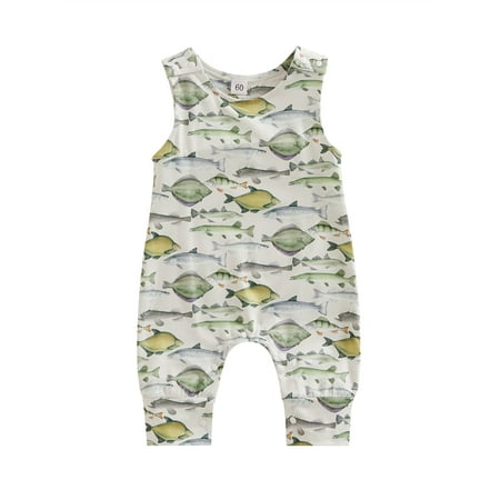 Shuttle tree Baby Girls Boys Clothes Outfits Summer Casual Sleeveless Jumpsuit Dinosaur Fish Print Romper
Shuttle tree Baby Girls Boys Clothes Outfits Summer Casual Sleeveless Jumpsuit Dinosaur Fish Print Romper