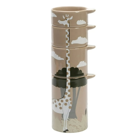 Stacking Giraffe Measuring Cups - Set of Four - Glazed Ceramic