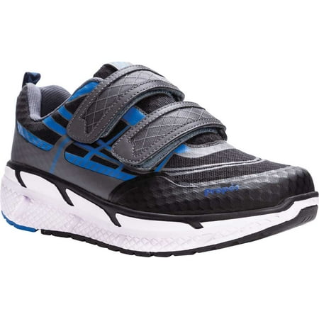 Men s Propet Ultra Strap Sneaker Black/Blue Knit Mesh 14 D