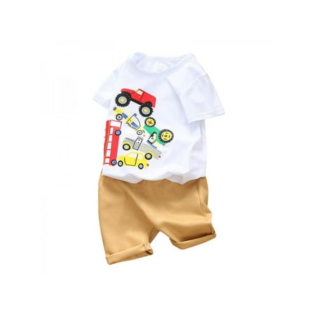 Luxsea Baby Boys Toddler Boys Casual Short Sleeve Cartoon Car Print T-shirt+Shorts Costume Set
Luxsea Baby Boys Toddler Boys Casual Short Sleeve Cartoon Car Print T-shirt+Shorts Costume Set