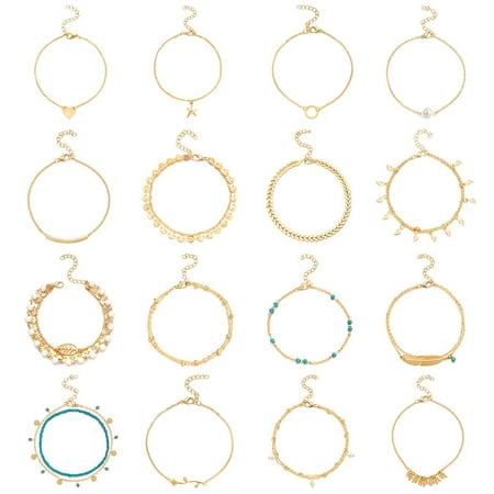 1111Fourone 12 Pieces Ankle Bracelets Creative Colour-fast Durable Comfortable Ankles Chains Exquisite Chic Girls Anklets for Dress Decor Type 3
1111Fourone 12 Pieces Ankle Bracelets Creative Colour-fast Durable Comfortable Ankles Chains Exquisite Chic Girls Anklets for Dress Decor Type 3