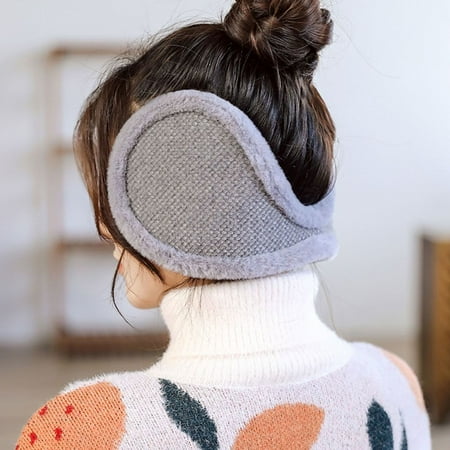 Men Women Casual Fluffy Soft Plush Ear Warmer Warm Earflaps Ear Muffs GREY