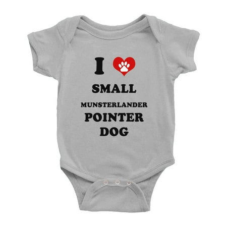 I Heart Small Munsterlander Pointer Dog Funny Baby Jumpsuits Newborn Clothes (Gray 12-18 Months)
I Heart Small Munsterlander Pointer Dog Funny Baby Jumpsuits Newborn Clothes (Gray 12-18 Months)