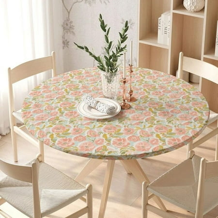 Flower Round Tablecloth Floral Plants Fitted Elastic Edged Waterproof Polyester Table Cover for Dinning Room Kitchen Outdoor
Flower Round Tablecloth Floral Plants Fitted Elastic Edged Waterproof Polyester Table Cover for Dinning Room Kitchen Outdoor