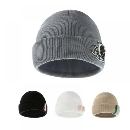 4Pack Kids Winter Beanies Soft Warm Knitted Baby Hats Caps Cute Cozy Chunky Winter Infant Toddler Beanies for Boys Girls