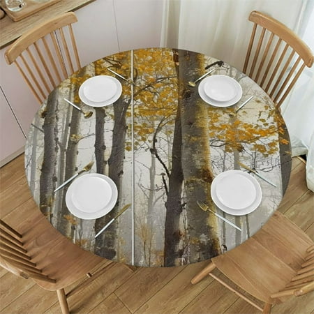Patifu Woods Yellow Leaves Round Table Cover Stain Resistant Washable Indoor Outdoor Tablecloth Kitchen Dining Wedding Parties Waterproof 100% Polyester Fiber 38-42
Patifu Woods Yellow Leaves Round Table Cover Stain Resistant Washable Indoor Outdoor Tablecloth Kitchen Dining Wedding Parties Waterproof 100% Polyester Fiber 38-42