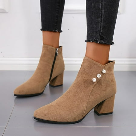 NEGJ Zipper Shoes Women s Short Boots Suede Chunky Heels Retro Fashion High Breathable Women s Boots
NEGJ Zipper Shoes Women s Short Boots Suede Chunky Heels Retro Fashion High Breathable Women s Boots