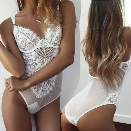 Pxiakgy lingerie for women Fashion Women Lace Lingerie Backless Jumpsuit Hollow out Bodysuit Underwear White + L
Pxiakgy lingerie for women Fashion Women Lace Lingerie Backless Jumpsuit Hollow out Bodysuit Underwear White + L
