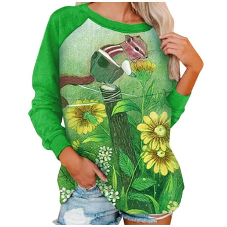 Fsqjgq Long Sleeve Tees for Women Pack Sweatshirt Sleeve O Long T-Shirt Print Blouse Top Women Neck Casual Women s Blouse Pajama Tops Plus Size Polyester Green M
Fsqjgq Long Sleeve Tees for Women Pack Sweatshirt Sleeve O Long T-Shirt Print Blouse Top Women Neck Casual Women s Blouse Pajama Tops Plus Size Polyester Green M
