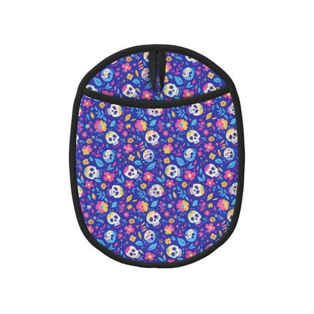 Lukts colorful Skull flower leaf Print Silicone Pot Mat Mitten With Hanging Loop Heat Resistant Oven Mitts Non-Slip Bbq Baking Smoking Potholders
Lukts colorful Skull flower leaf Print Silicone Pot Mat Mitten With Hanging Loop Heat Resistant Oven Mitts Non-Slip Bbq Baking Smoking Potholders