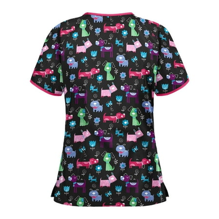 UDAXB Womens Nursing Scrub Tops Valentine s Day Love Heart Printed Working Uniform Short Sleeve V-Neck Workwear Blouse T-shirt with Pockets
UDAXB Womens Nursing Scrub Tops Valentine s Day Love Heart Printed Working Uniform Short Sleeve V-Neck Workwear Blouse T-shirt with Pockets