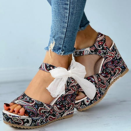 uikmnh Women Shoes Ladies Fashion Cashew Flower Print Cloth Sandals Platform Wedge Fish Mouth Sandals Red 6.5
uikmnh Women Shoes Ladies Fashion Cashew Flower Print Cloth Sandals Platform Wedge Fish Mouth Sandals Red 6.5
