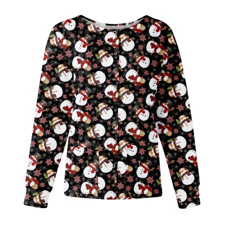 jsaierl Scrub Jackets for Women Christmas Cardigan Button Down Deer Print Long Sleeve Shirts Holiday Tops Nurse Work Uniform with Pockets
jsaierl Scrub Jackets for Women Christmas Cardigan Button Down Deer Print Long Sleeve Shirts Holiday Tops Nurse Work Uniform with Pockets