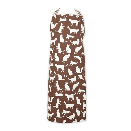 Brown Cat Print Chef Apron