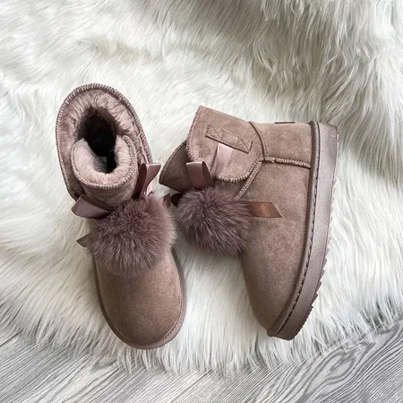 Elegant Thickening Plush Inner Snow Boots Round Toe Faux Leather Fluffy Bowknot Ankle Boots Women‘s Footwear
Elegant Thickening Plush Inner Snow Boots Round Toe Faux Leather Fluffy Bowknot Ankle Boots Women‘s Footwear