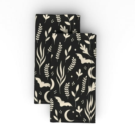 Cotton Sateen Dinner Napkins (Set of 2) - Botanical Bats Black Leaves Night Autumn Fall Print Cloth Dinner Napkins by Spoonflower
Cotton Sateen Dinner Napkins (Set of 2) - Botanical Bats Black Leaves Night Autumn Fall Print Cloth Dinner Napkins by Spoonflower
