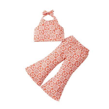 aturustex 1 2 3 4 5 6T Toddler Girls Summer Outfits Flower Print Halterneck Sleeveless Tops and Casual Elastic Flared Pants Set 2Pcs
aturustex 1 2 3 4 5 6T Toddler Girls Summer Outfits Flower Print Halterneck Sleeveless Tops and Casual Elastic Flared Pants Set 2Pcs