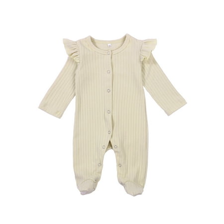Musuos Newborn Baby Footie Sleeper Pajamas Ruffle Romper Jumpsuit Knitted Onesie Outfit
Musuos Newborn Baby Footie Sleeper Pajamas Ruffle Romper Jumpsuit Knitted Onesie Outfit