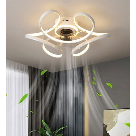 ZXNYH Fan Light LED Creativity Simplicity Semi Flush Mount Ceiling Fan Invisible Mute Ceiling Fan Light Kit Fixtures Dining Room
ZXNYH Fan Light LED Creativity Simplicity Semi Flush Mount Ceiling Fan Invisible Mute Ceiling Fan Light Kit Fixtures Dining Room