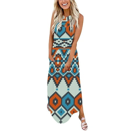 Leesechin Deals Womens Skirts Off Shoulder Summer V-Neck Sleeveless Printing Loose Vest Maxi Dress Long Dress+Pocket on Clearance
Leesechin Deals Womens Skirts Off Shoulder Summer V-Neck Sleeveless Printing Loose Vest Maxi Dress Long Dress+Pocket on Clearance