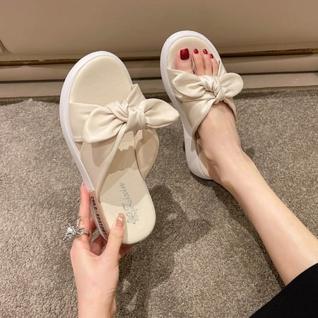 Womens Shoes Summer Thick Sole Ladies Beach Shoes Roman Shoes Fashion Bow Knot Outer Wear Slippers
Womens Shoes Summer Thick Sole Ladies Beach Shoes Roman Shoes Fashion Bow Knot Outer Wear Slippers