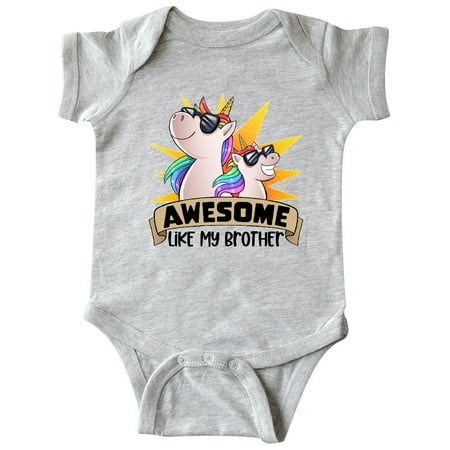 Inktastic Awesome Like My Brother Cute Unicorn Family in Sunglasses Gift Baby Boy or Baby Girl Bodysuit
Inktastic Awesome Like My Brother Cute Unicorn Family in Sunglasses Gift Baby Boy or Baby Girl Bodysuit