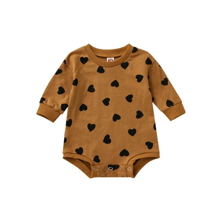 Seyurigaoka Baby Girls Romper Long Sleeve Crew Neck Heart Print Casual Daily Autumn Bodysuit
Seyurigaoka Baby Girls Romper Long Sleeve Crew Neck Heart Print Casual Daily Autumn Bodysuit