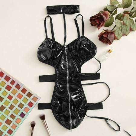 UoCefik Sexy Halter Strap Lingerie Bodysuit for Women Sheer One Piece Leather Babydoll
UoCefik Sexy Halter Strap Lingerie Bodysuit for Women Sheer One Piece Leather Babydoll