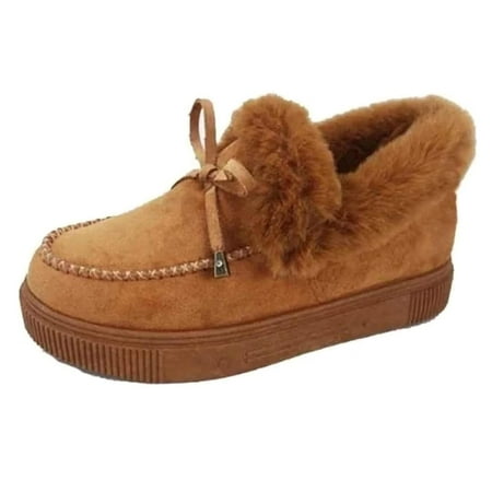 Goxfaca Snow Boots Loafer Flats | Cozy Arch-Support Shoes Winter Platform with Fleece for Girls | Bootie Breathable House Shoes Indoor Outdoor Vintage Solid Color
Goxfaca Snow Boots Loafer Flats | Cozy Arch-Support Shoes Winter Platform with Fleece for Girls | Bootie Breathable House Shoes Indoor Outdoor Vintage Solid Color