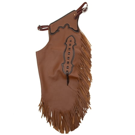 Nrs ry-c1 chink #1- two-tone leather work chinks Medbrown/Dkbrown MEDIUM