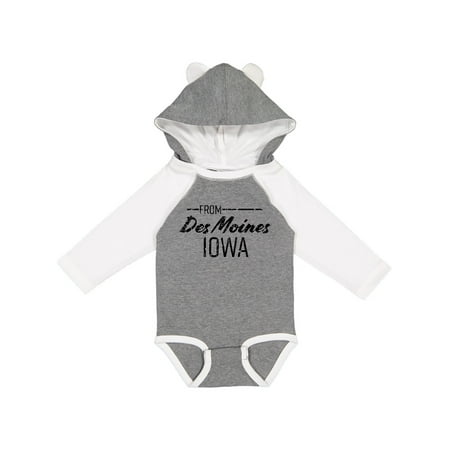 Inktastic From Des Moines Iowa in Black Distressed Text Gift Baby Boy or Baby Girl Long Sleeve Bodysuit
Inktastic From Des Moines Iowa in Black Distressed Text Gift Baby Boy or Baby Girl Long Sleeve Bodysuit