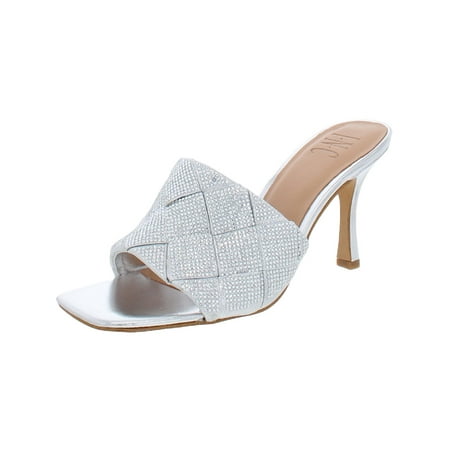 INC Womens Liah2 Rhinestone Square Toe Mule Sandals