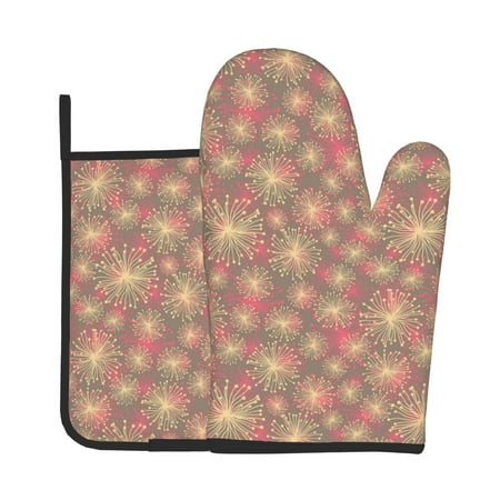 Vsdgher Fireworks1 Oven Mitts and Pot Holders 2 pcs Set High Heat Resistant Kitchen Oven Glove for Baking and Cooking
Vsdgher Fireworks1 Oven Mitts and Pot Holders 2 pcs Set High Heat Resistant Kitchen Oven Glove for Baking and Cooking