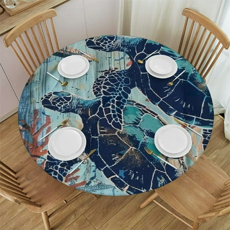 Palnkart Turtle Starfish Silk Screen Round Table Cover Stain Resistant Washable Indoor Outdoor Tablecloth Kitchen Dining Wedding Parties Waterproof 100% Polyester Fiber 38-42
Palnkart Turtle Starfish Silk Screen Round Table Cover Stain Resistant Washable Indoor Outdoor Tablecloth Kitchen Dining Wedding Parties Waterproof 100% Polyester Fiber 38-42