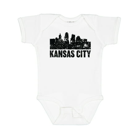 Inktastic Kansas City Skyline Grunge Gift Baby Boy or Baby Girl Bodysuit