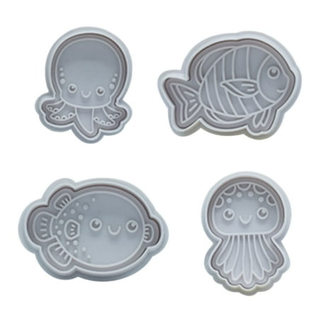 Gyedtr 4-Piece Set Cookie Fondant Stampers Sea Animals Cookie Mould Diy Baking Kit Kitchen Baking Supplies
Gyedtr 4-Piece Set Cookie Fondant Stampers Sea Animals Cookie Mould Diy Baking Kit Kitchen Baking Supplies