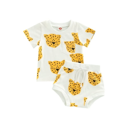 CenturyX 0-24M Baby Girl Boy 2PCS Pants Suit Cute Leopard Head Short Sleeve O-Neck T-Shirt Straps Triangle Short Pants Tracksuit Children White 18-24 Months
CenturyX 0-24M Baby Girl Boy 2PCS Pants Suit Cute Leopard Head Short Sleeve O-Neck T-Shirt Straps Triangle Short Pants Tracksuit Children White 18-24 Months