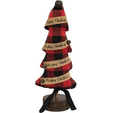 CWI Gifts *Merry Christmas Buffalo Check Fabric Tree