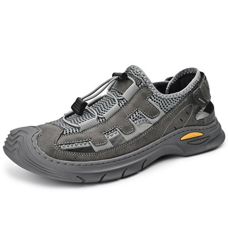 Hicooer GOOHIK Mens Closed Toe Sandals Sport Sandals Casual Leather Handmade Sandals Adjustable Fisherman Beach Sandals For Outdoor Walking Driving Gray
Hicooer GOOHIK Mens Closed Toe Sandals Sport Sandals Casual Leather Handmade Sandals Adjustable Fisherman Beach Sandals For Outdoor Walking Driving Gray